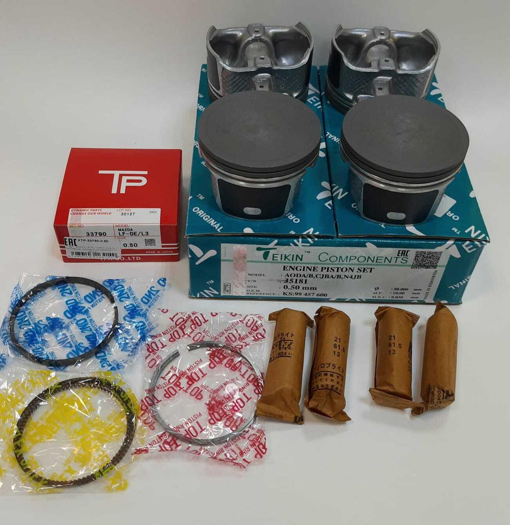 Поршни Teikin с кольцами TP +0.50 AODA (AODB) Duratec