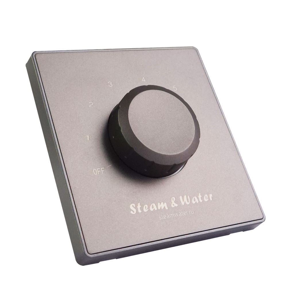 Настенный регулятор громкости звука настенный Steam&water SOUND CONTROL Gray 230 (Цвет серый, 5 уровней громкости, 4-8 Ом, 30W)