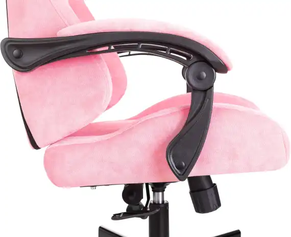 Кресло игровое Knight Terminator розовый Velvet 36 с подголов. крестов. металл