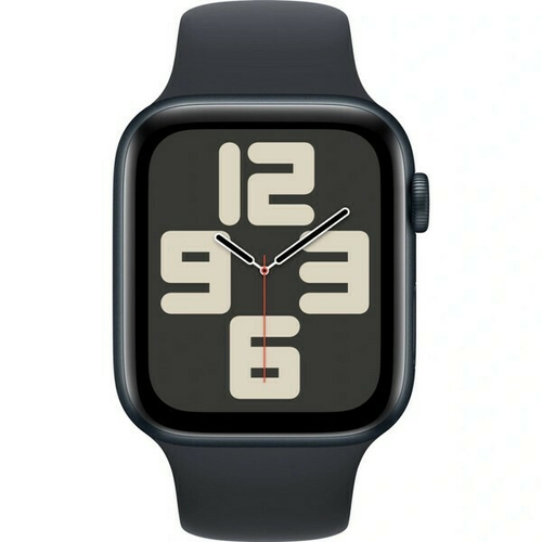 Apple Watch SE, 44мм, из алюминия цвета «тёмная ночь», спортивный ремешок (2023)