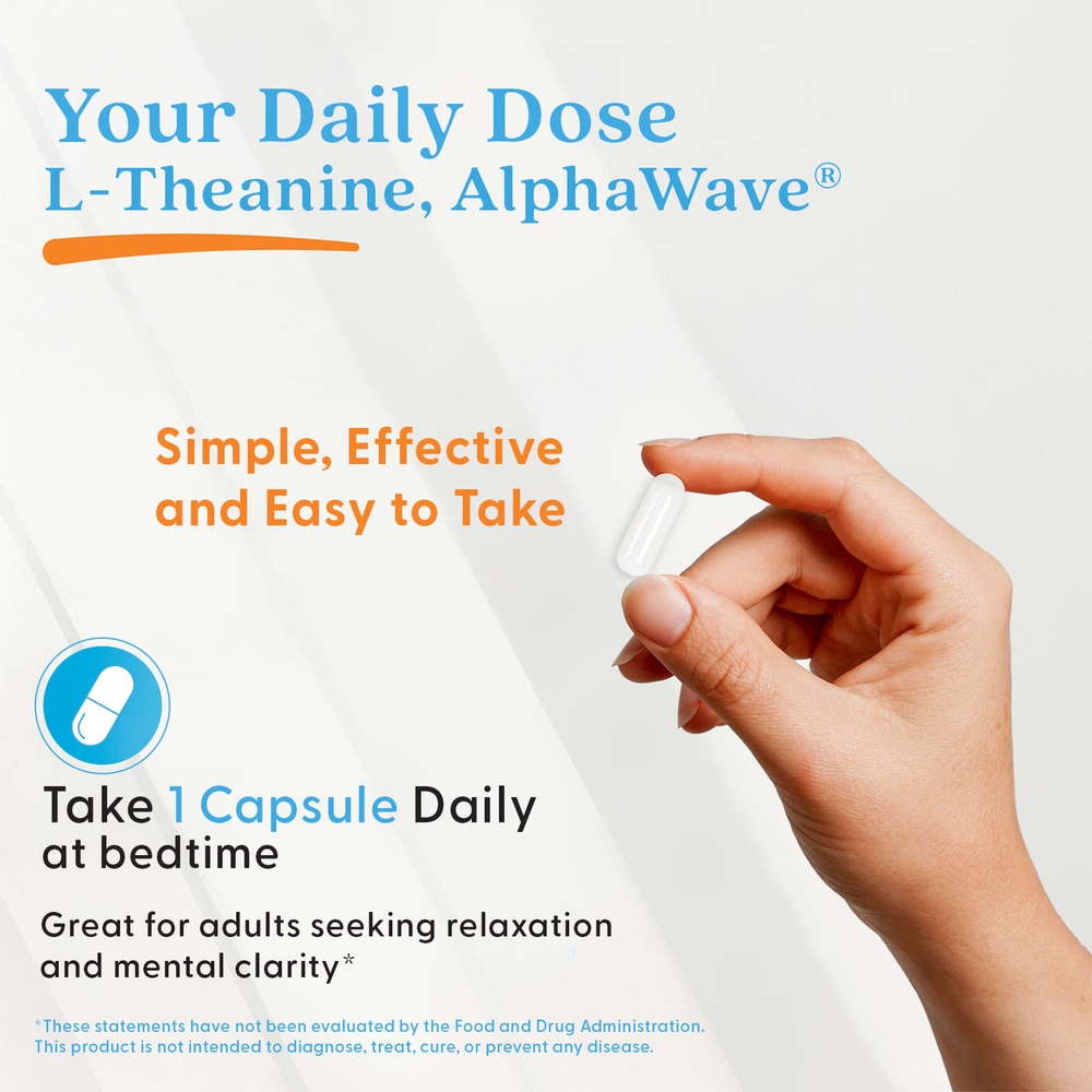 Doctor's Best, L-теанин, AlphaWave®, 200 мг, 60 растительных капсул