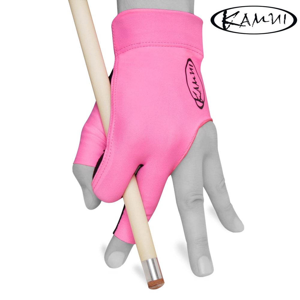 Перчатка для бильярда "Kamui QuickDry" розовая/черная левая XS