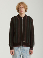 Мужской Свитер-поло Zip-up Striped