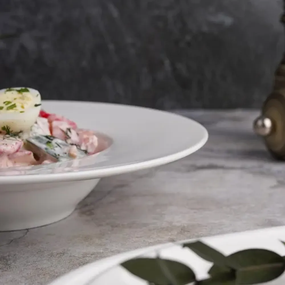 Тарелка глубокая 150 мл d 20 см h4 см для пасты белая фарфор P.L. Proff Cuisine [6]