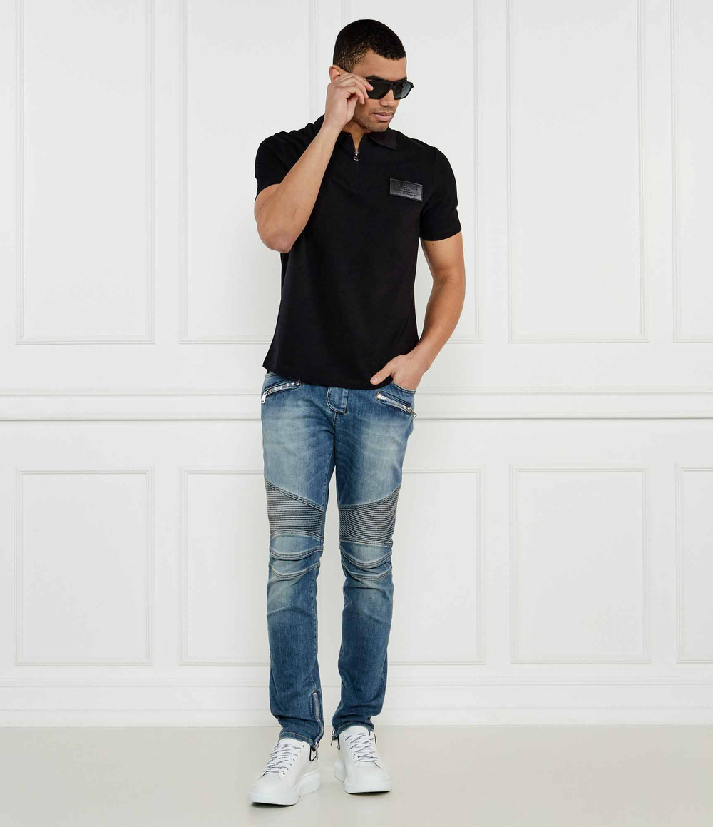 Джинсы BIKER Balmain - голубой(EH1MG115 DF44)
