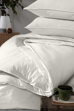 Постельное белье 1.5 спальное Arya home Natural Stone Washed белое