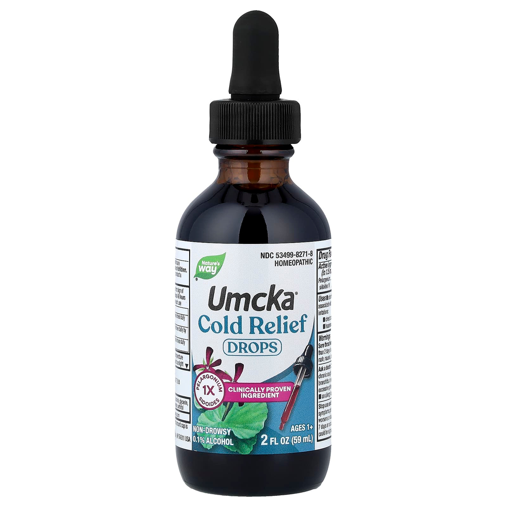 Nature's Way, Umcka®, капли от простуды, для детей от 1 года, 59 мл (2 жидк. унции)