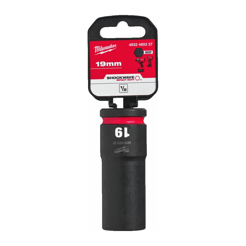 Головка ударная удлиненная ShW 19 мм, 1/2" Milwaukee 4932480337