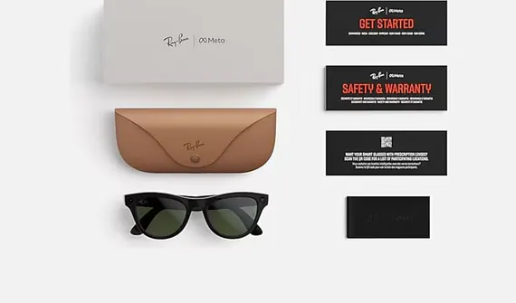 Умные очки Ray-Ban Meta Skyler Gen 2 RW4012 (Глянцевая чёрная оправа, зелёные линзы G-15) Shiny Black/G-15 Green L