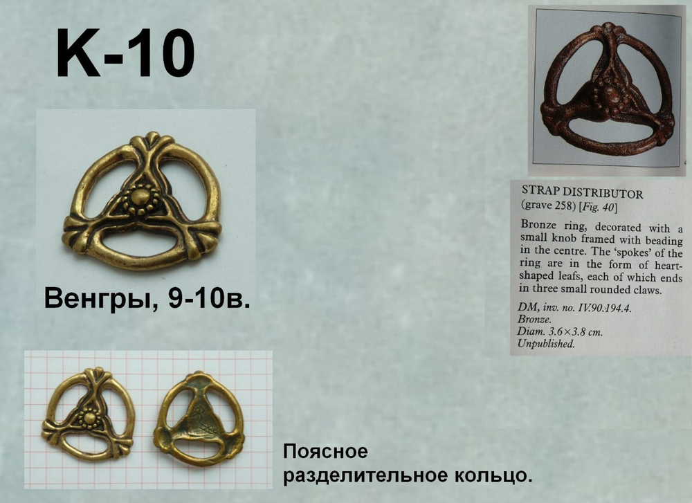 Поясное разделительное кольцо. Венгры 10 в.