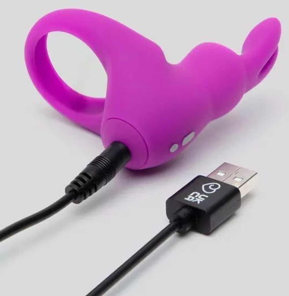 Фиолетовое эрекционное виброкольцо Happy Rabbit Cock Ring Kit (Цвет: фиолетовый)