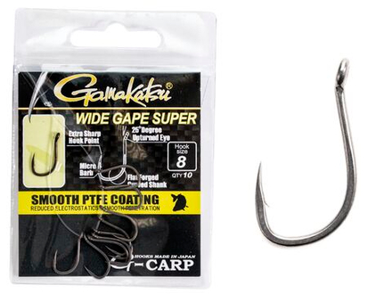 Крючки Gamakatsu G-CARP WIDE GAPE SUPER HOOKS разм. 08 10шт.