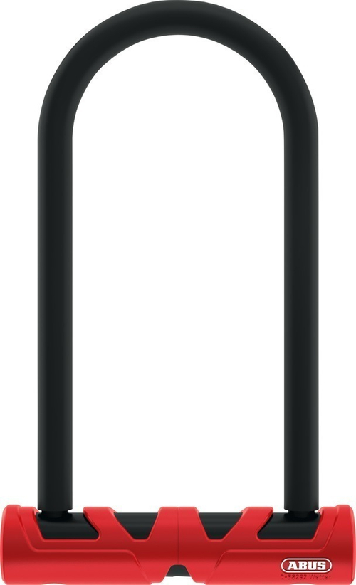 Замок ABUS вело скоба 17 мм ключ Ultimate 420 170HB 230х100 мм+Us класс защиты 12 15 1100гр красно-черный на блистере