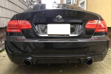 Диффузор заднего бампера глянцево - черный V.3 для BMW 3 E92 E93 2007-2013