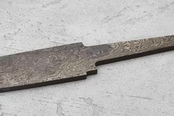 Заготовка для ножа, дамаск ZDI-1016 дикий 4,2мм. Модель "Рыжик" с клинком 98мм, ТО 58-60HRC
