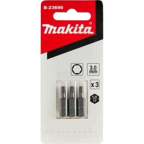 Бита шестигранная 3х25 мм C-form 3 шт. Makita B-23690