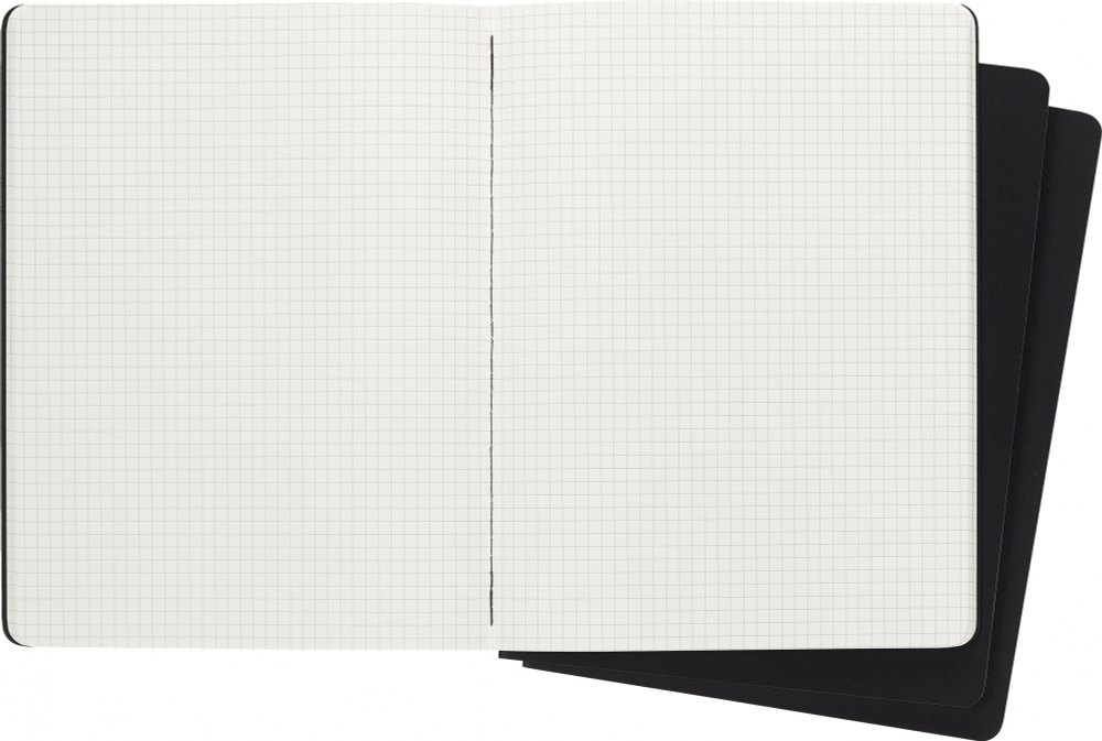 Блокнот Moleskine Cahier Journal (QP322) XLarge 190х250мм обложка картон 120стр. клетка черный (3шт)