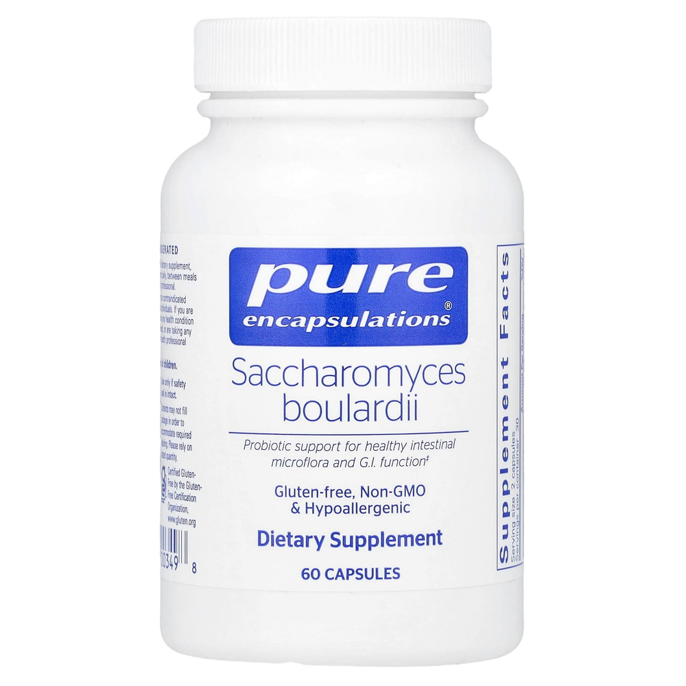 Pure Encapsulations, Сахаромицеты Буларди, 60 капсул (5 млрд КОЕ в каждой капсуле)
