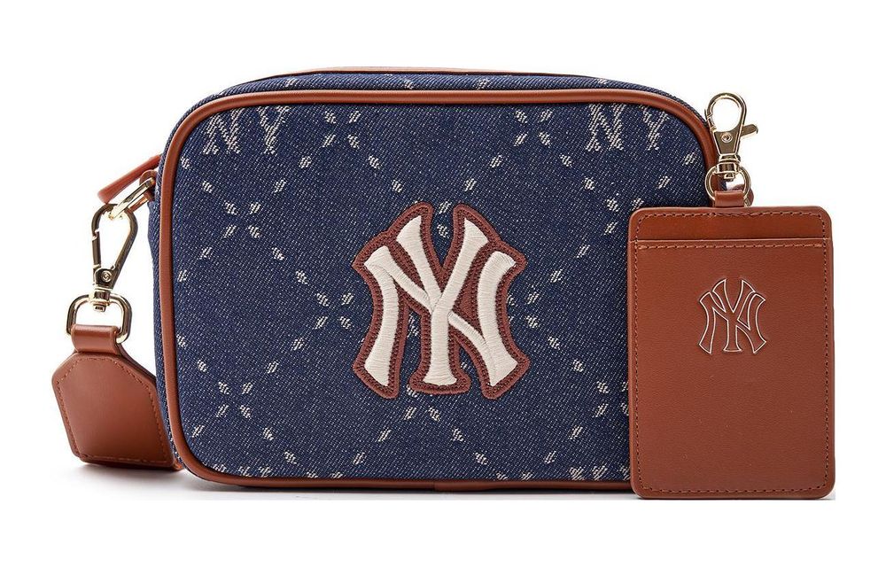 MLB PVC Camera Bag, Shoulder Bag, Crossbody Bag Regular Unisex Denim Blue