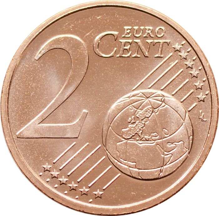 2 евроцента 2014 Латвия (2 euro cent)