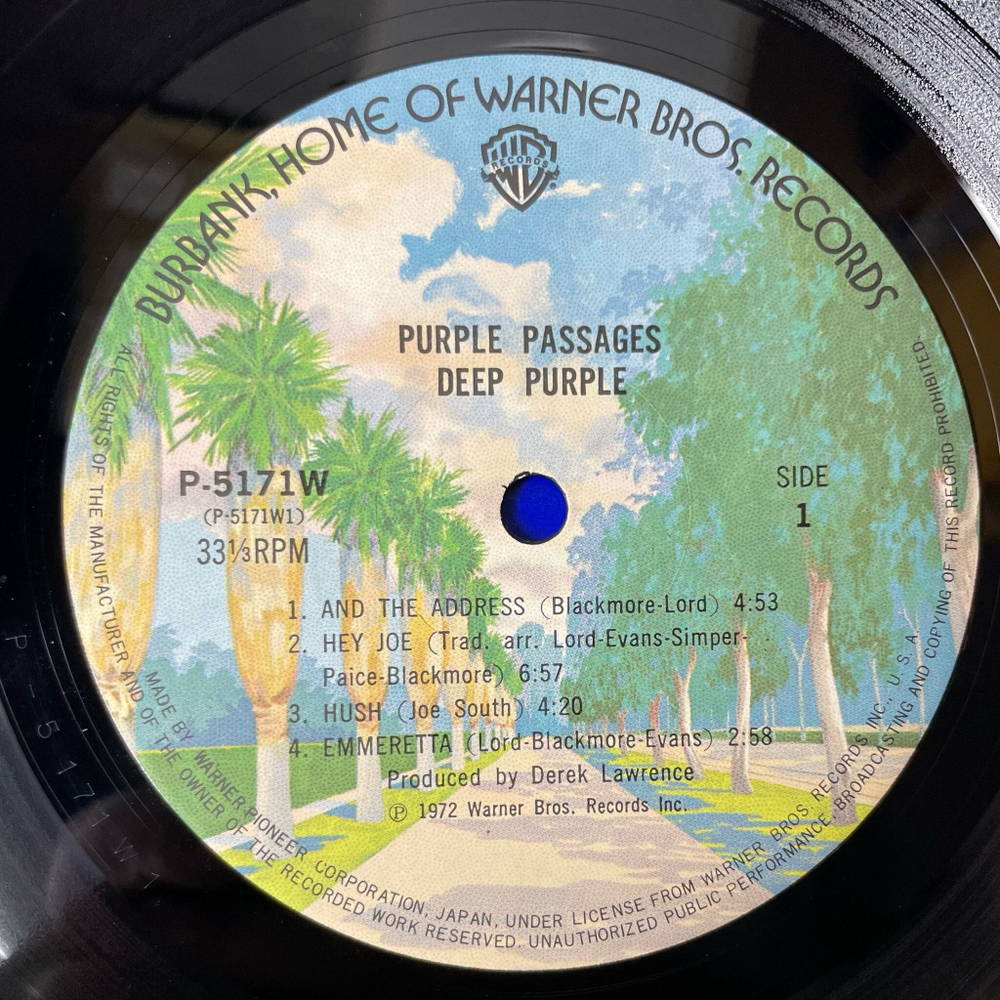 Винтажная виниловая пластинка LP Deep Purple Purple Passages (Japan 1974) (No Obi) Mandrake Root