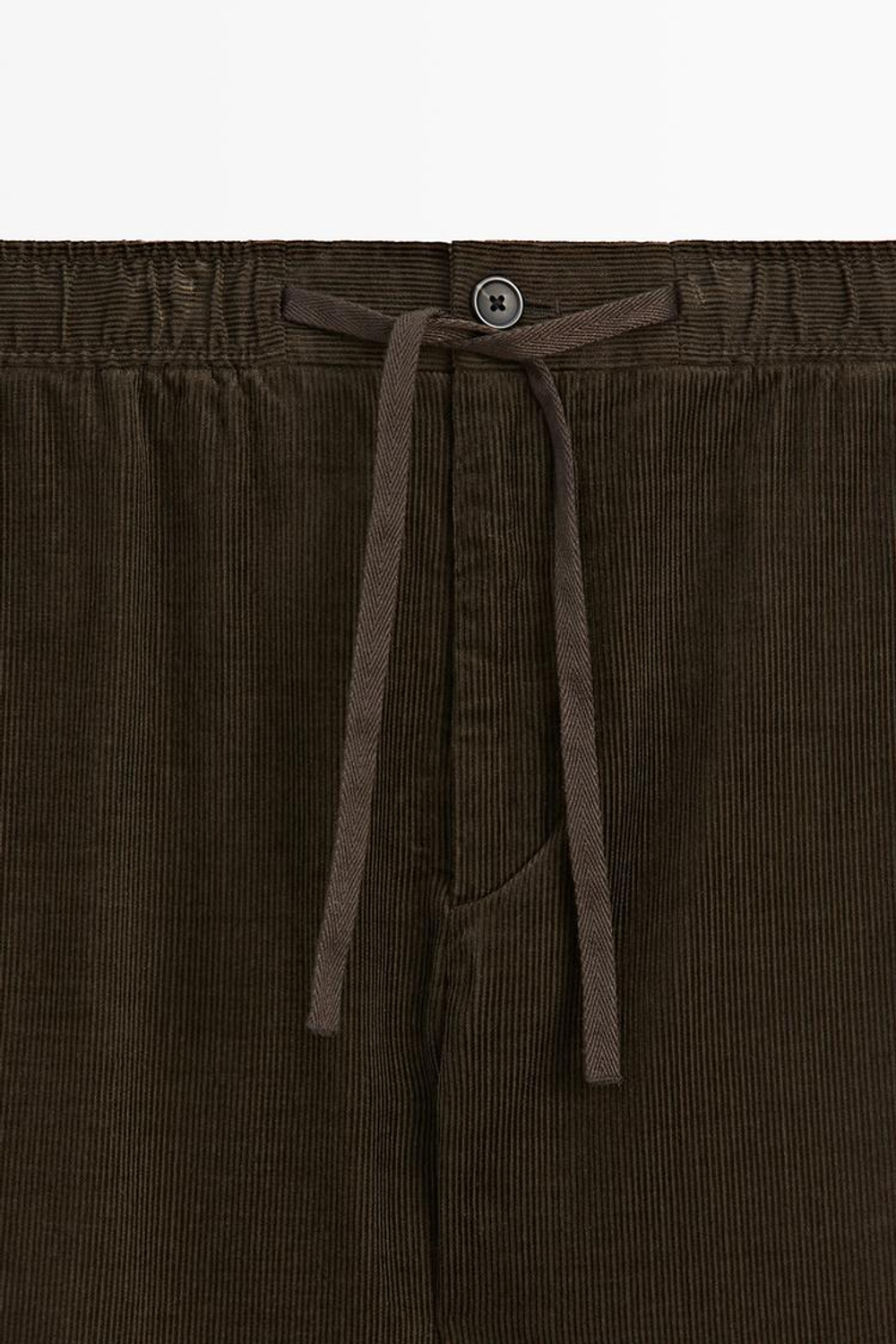 Massimo Dutti Вельветовые брюки-джоггеры, зеленый