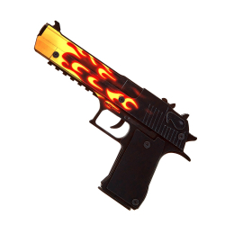 Деревянный пистолет VozWooden Active Desert Eagle Пламя (резинкострел)