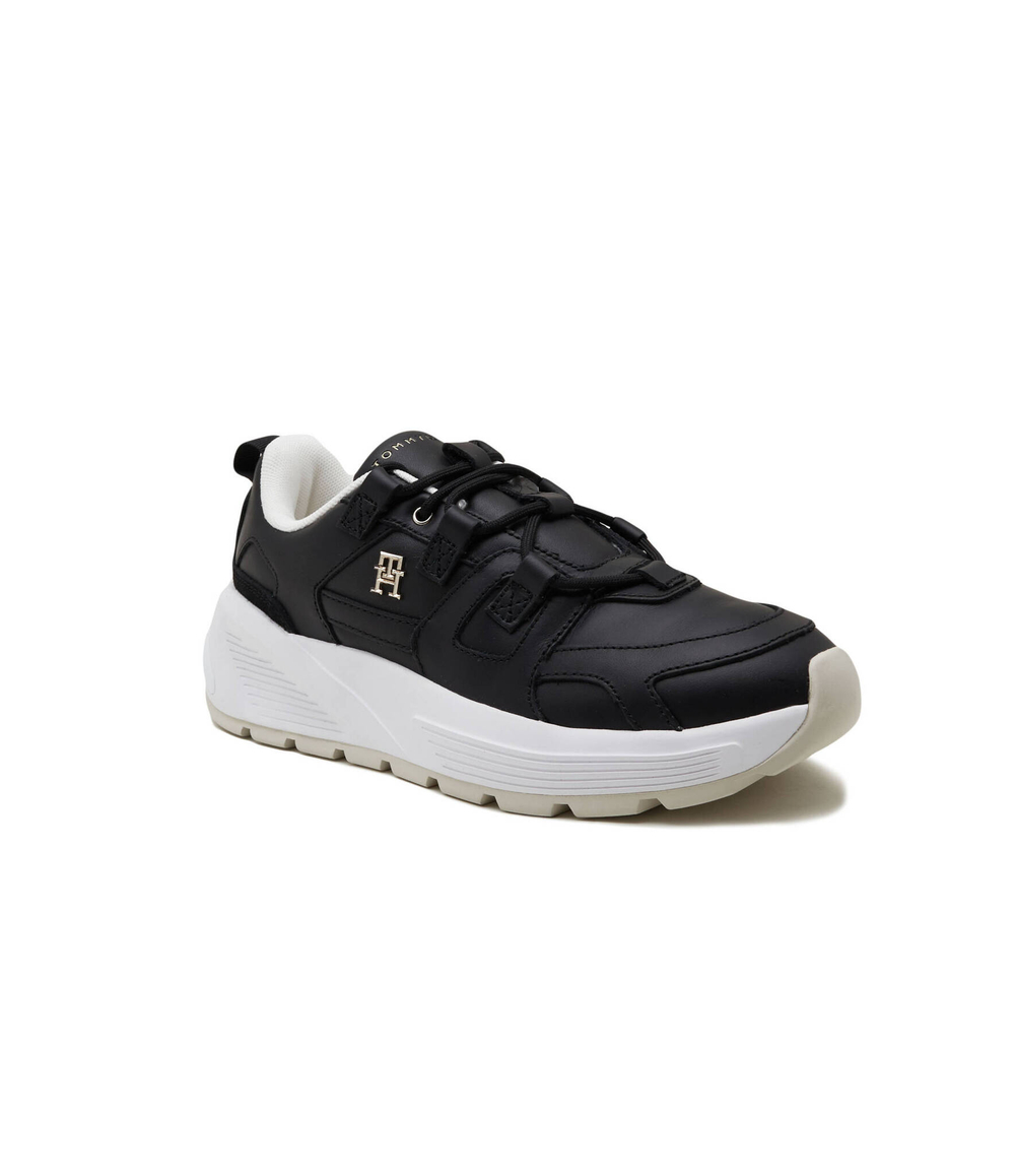 Кожаные кроссовки Tommy Hilfiger - черный(FW0FW07340)