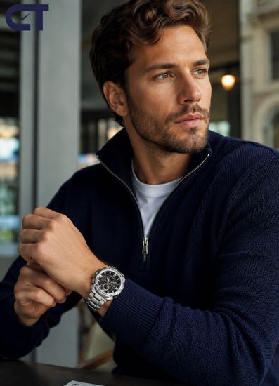CASIO GST-B100D-1ADR G-SHOCK мужские наручные часы — массивная G-STEEL с Tough Solar, Bluetooth и стальным браслетом