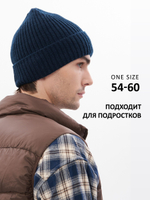 Шапка Apscale Lodge Dark Blue на флисе