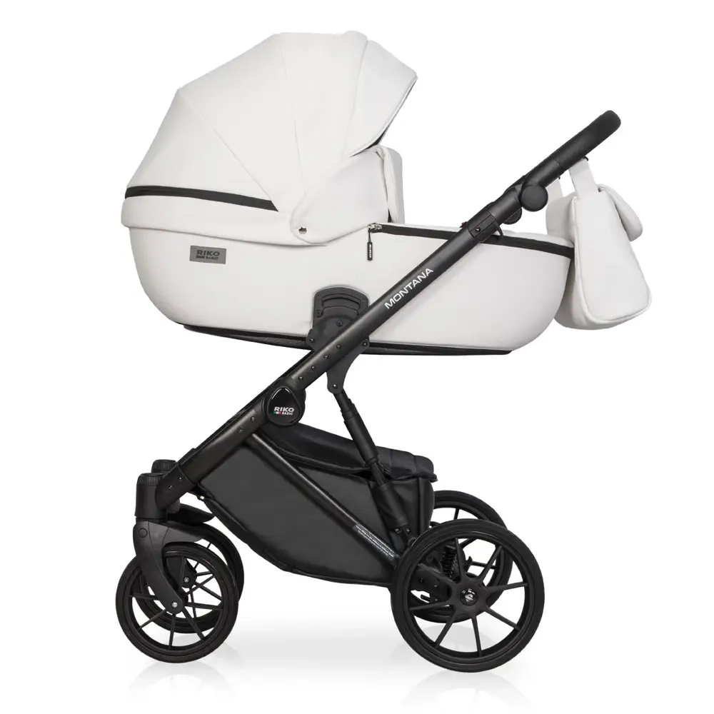 Коляска 2 в 1 Riko Basic Montana Ecco цвет 11 White (белый)