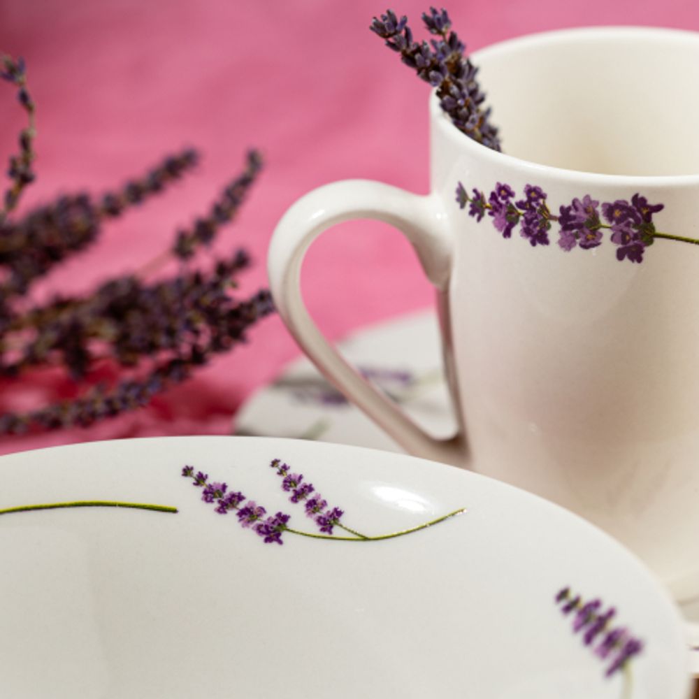 Тарелка White Fox LT304 десертная Mix.Flowers фарфор 19 см | White Fox