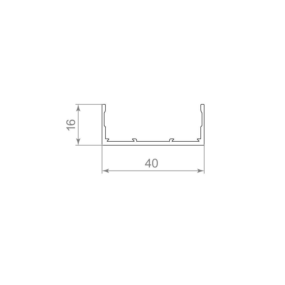 Крышка вертикальная SWD/SLD.Scope 40/16/3200 cover AL (3,2 м)