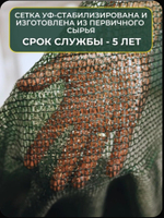 Сетка затеняющая 80% фасованная 2х5 м, зелёная (в комплекте с люверсами)