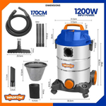 Пылесос промышленный WADFOW WVR4A30 1200 Вт 30 л