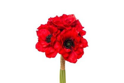 Букет красныx маков искусственный 30см Garda Decor 9F27090SN-1545