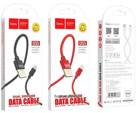 Кабель USB - Lightning (для iPhone) Hoco U55 (оплетка нейлон) Красный