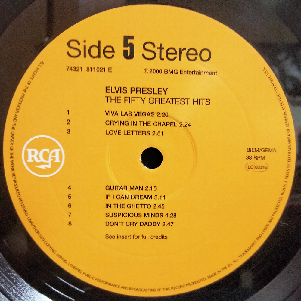 Elvis Presley / The 50 Greatest Hits (Limited Edition)(3LP)