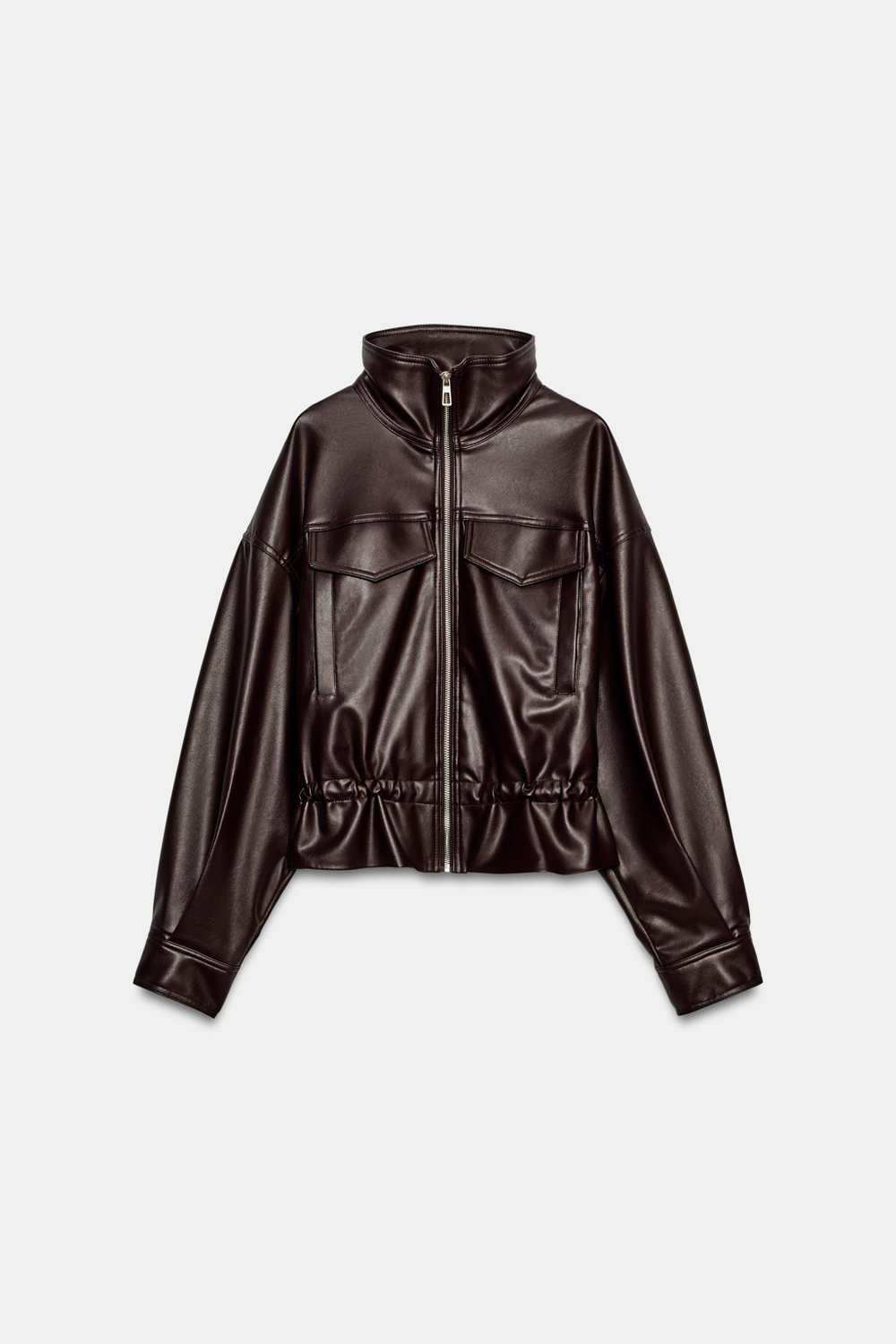 КУРТКА ИЗ ИСКУССТВЕННОЙ КОЖИ С РЕГУЛИРУЕМОЙ ТАЛИЕЙ — ZARA