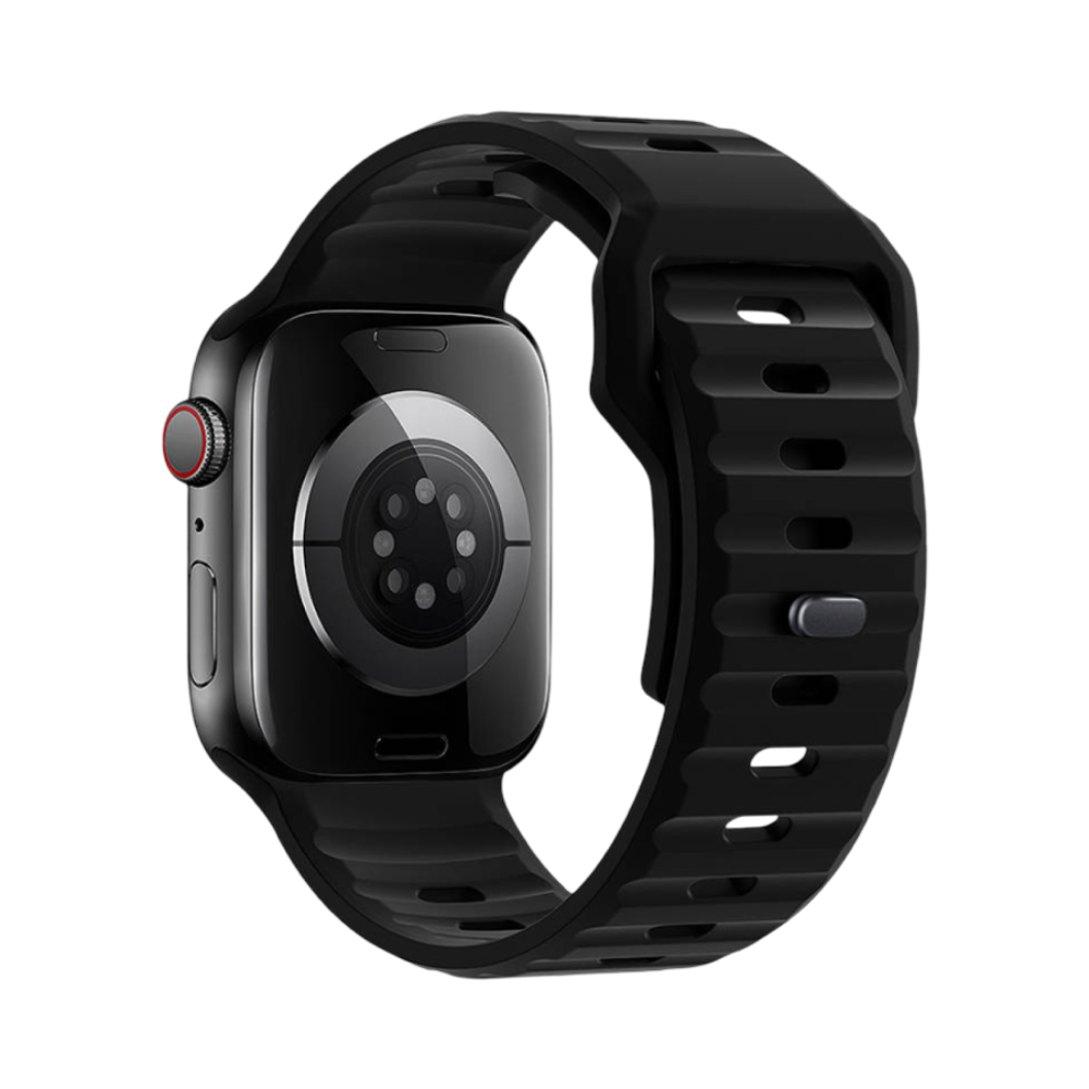 Сменный браслет силиконовый Hoco WA27 для Apple Watch 42-44-45-49мм чёрный