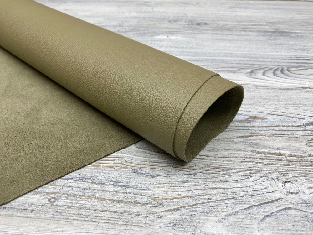 Кожа Olive Grey текстура крупный план