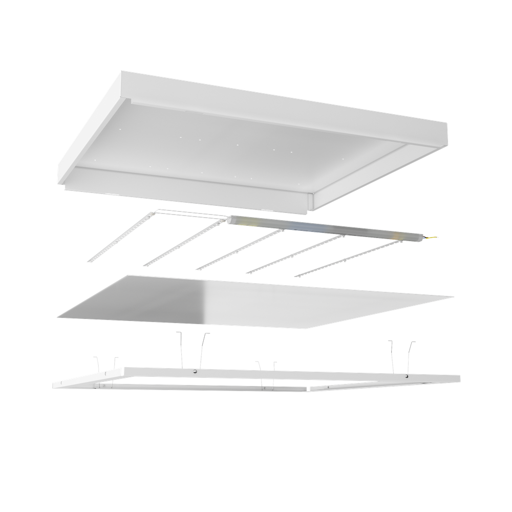 Светильник LED Экофон DS Standart 80Вт 3000К Опал 625х600х60мм GENILED