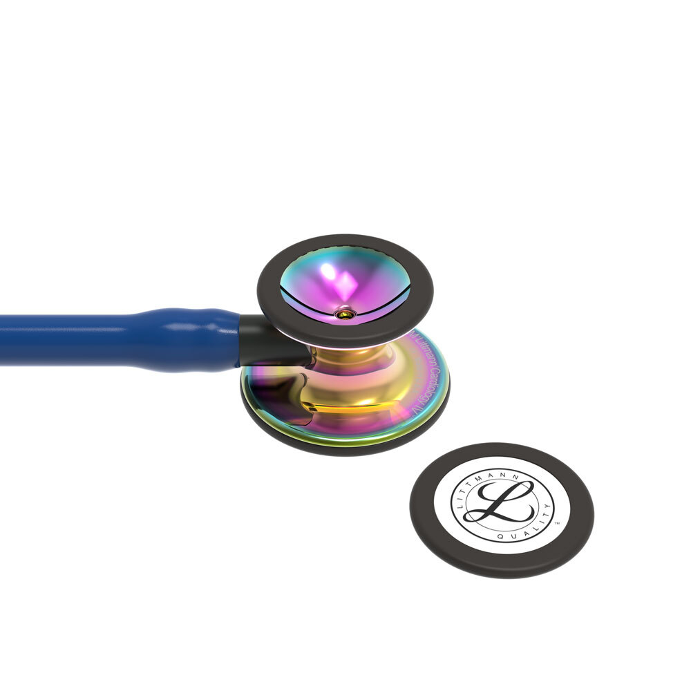 Стетоскоп Littmann Cardiology IV, небесно-голубой, радужная акустическая головка, черный ствол (6242)