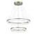 Люстра подвесная светодиодная NewRgy 2832-DW-4+6 SILVER, 50 Вт, серебристая