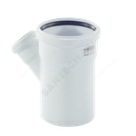 Тройник PP-H переходной бесшумный белый RAUPIANO PLUS Дн 110х50х87гр б/нап в/к Rehau 11213241002