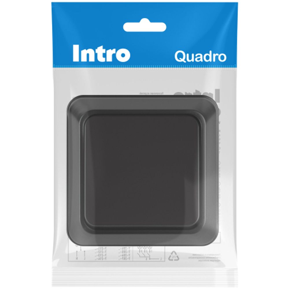 Выключатель Intro Quadro 2-101-05 10А-250В IP20 ОУ антрацит | Intro Quadro