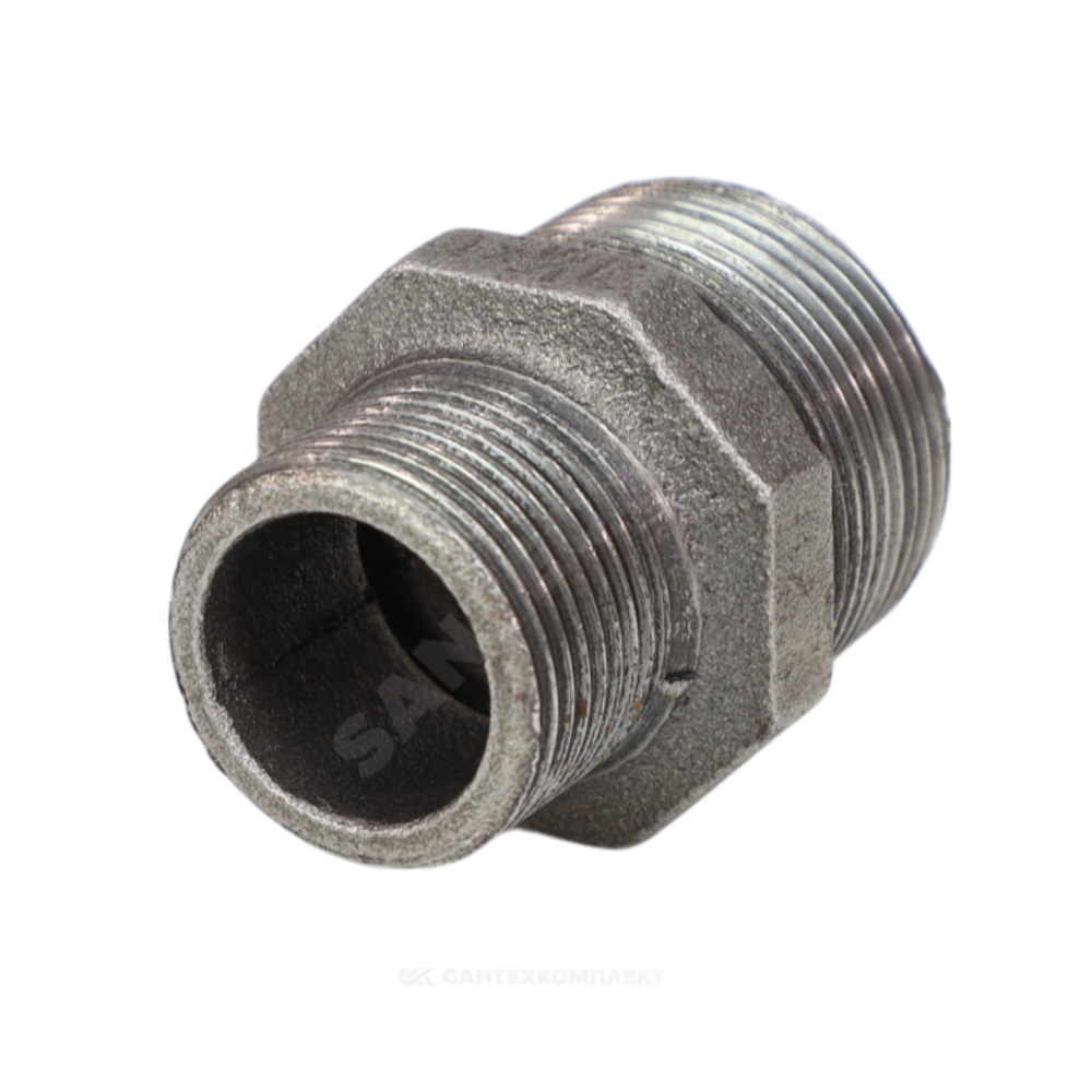 Ниппель переходной чугун Ду 40х25 (1 1/2"х1") НР Fittex PLUS
