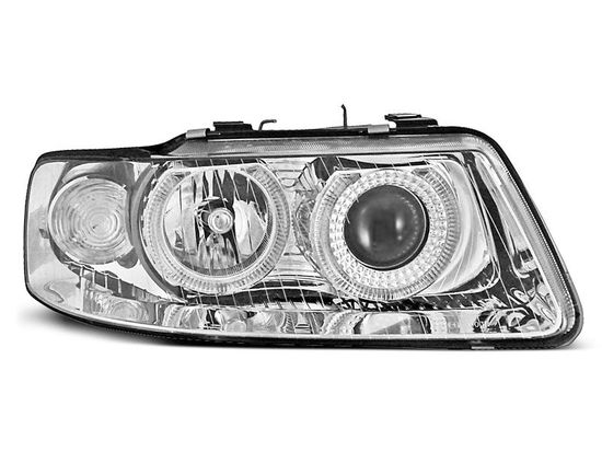 Передние фары angel eyes chrome для Audi A3 8L