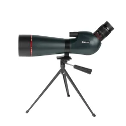 Зрительная труба Veber Defence 20-60x80D WP с сеткой боковой вид на штативе