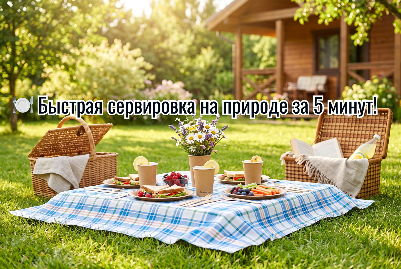 🍽 Быстрая сервировка на природе за 5 минут!